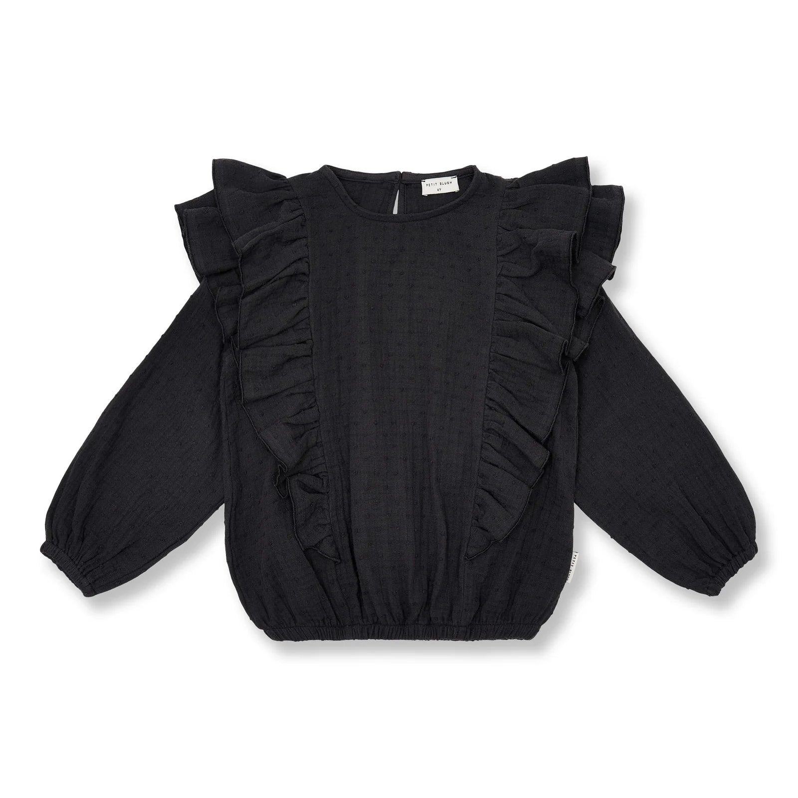 Romantic Ruffle Blouse | Dark Grey