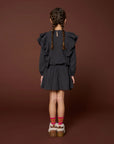 Romantic Ruffle Blouse | Dark Grey