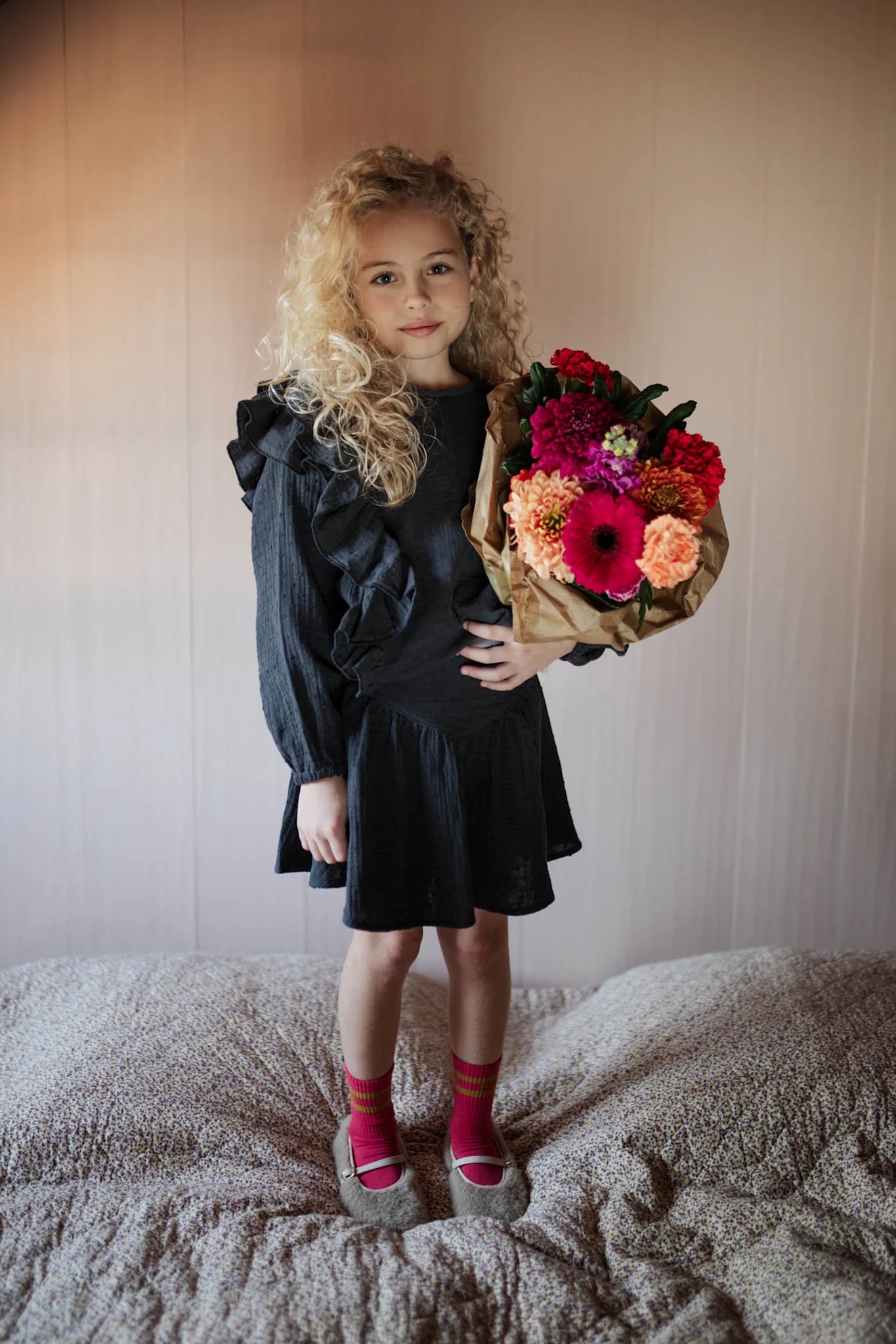 Romantic Ruffle Blouse | Dark Grey