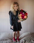 Romantic Ruffle Blouse | Dark Grey