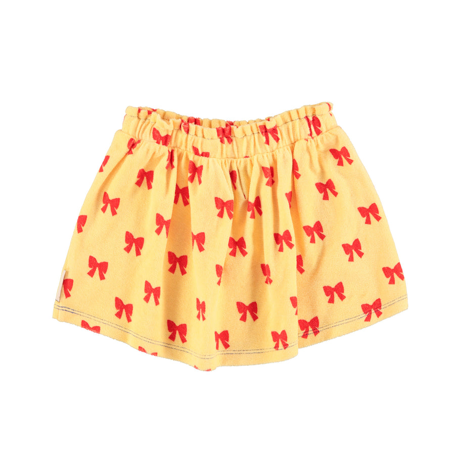 Yellow red bows skirt