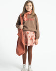 Flower curdoroy skirt
