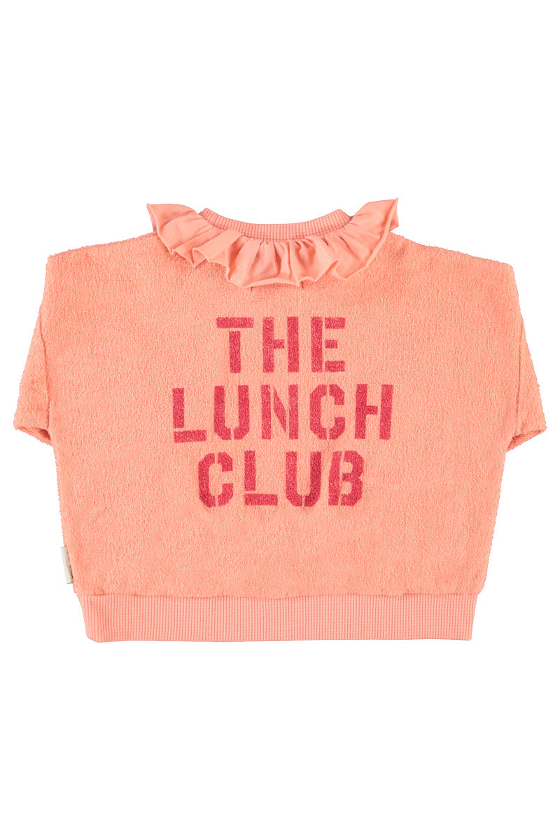 Sweatshirt with collar apple print
