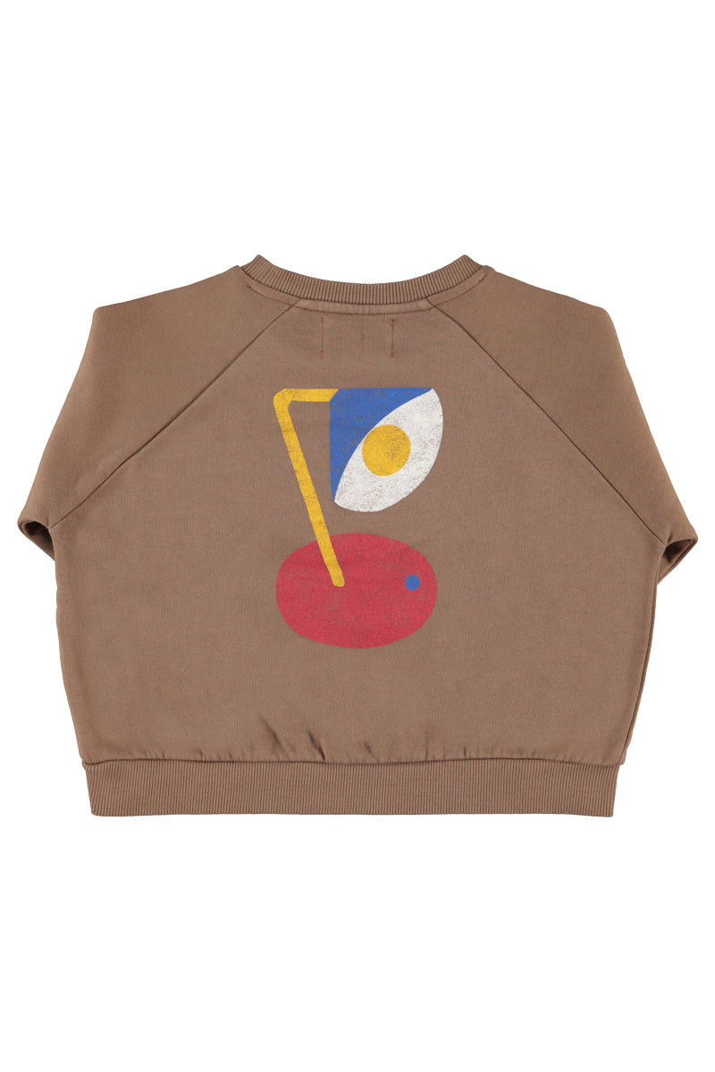 Sweatshirt brown captain print