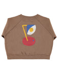 Sweatshirt brown captain print