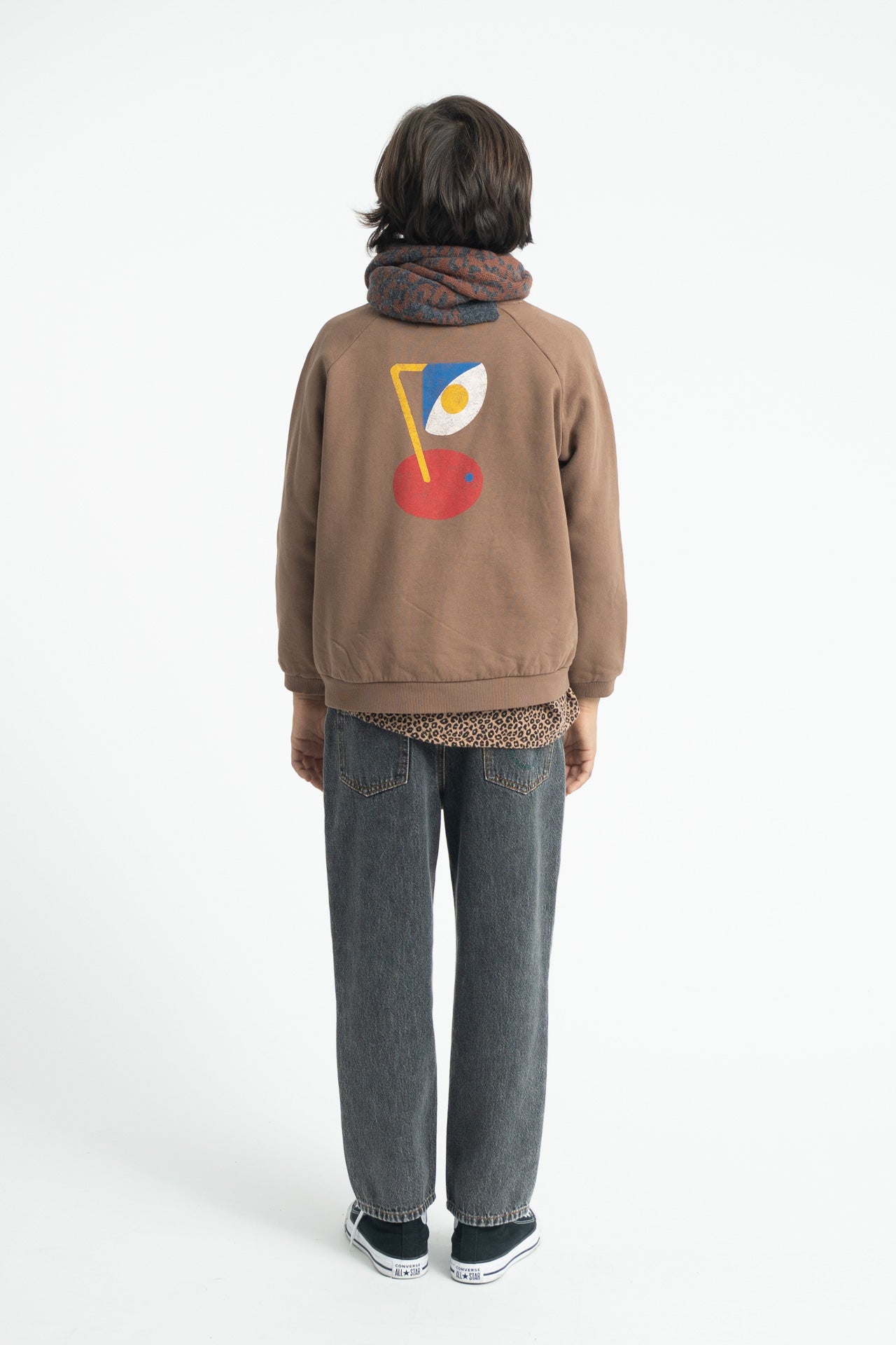 Sweatshirt brown captain print