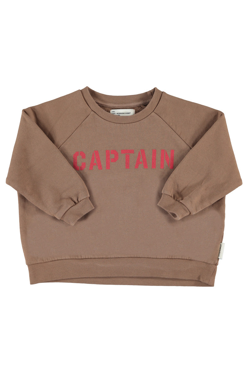 Sweatshirt brown captain print
