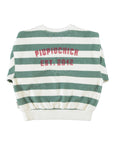 Sweatshirt ecru & green stripes