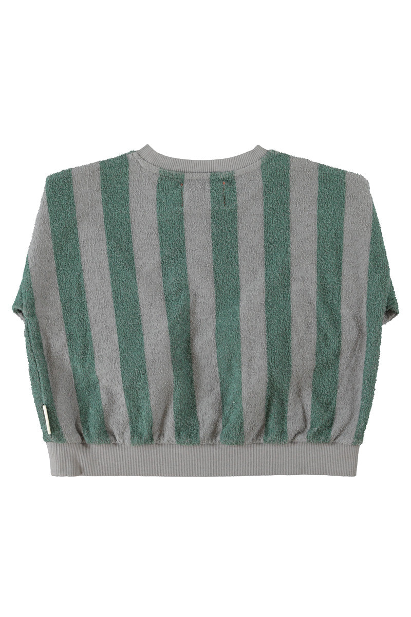 Sweatshirt grey &amp; green stripes