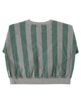 Sweatshirt grey & green stripes
