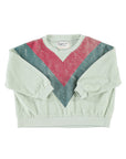 Sweatshirt mint green triangle print