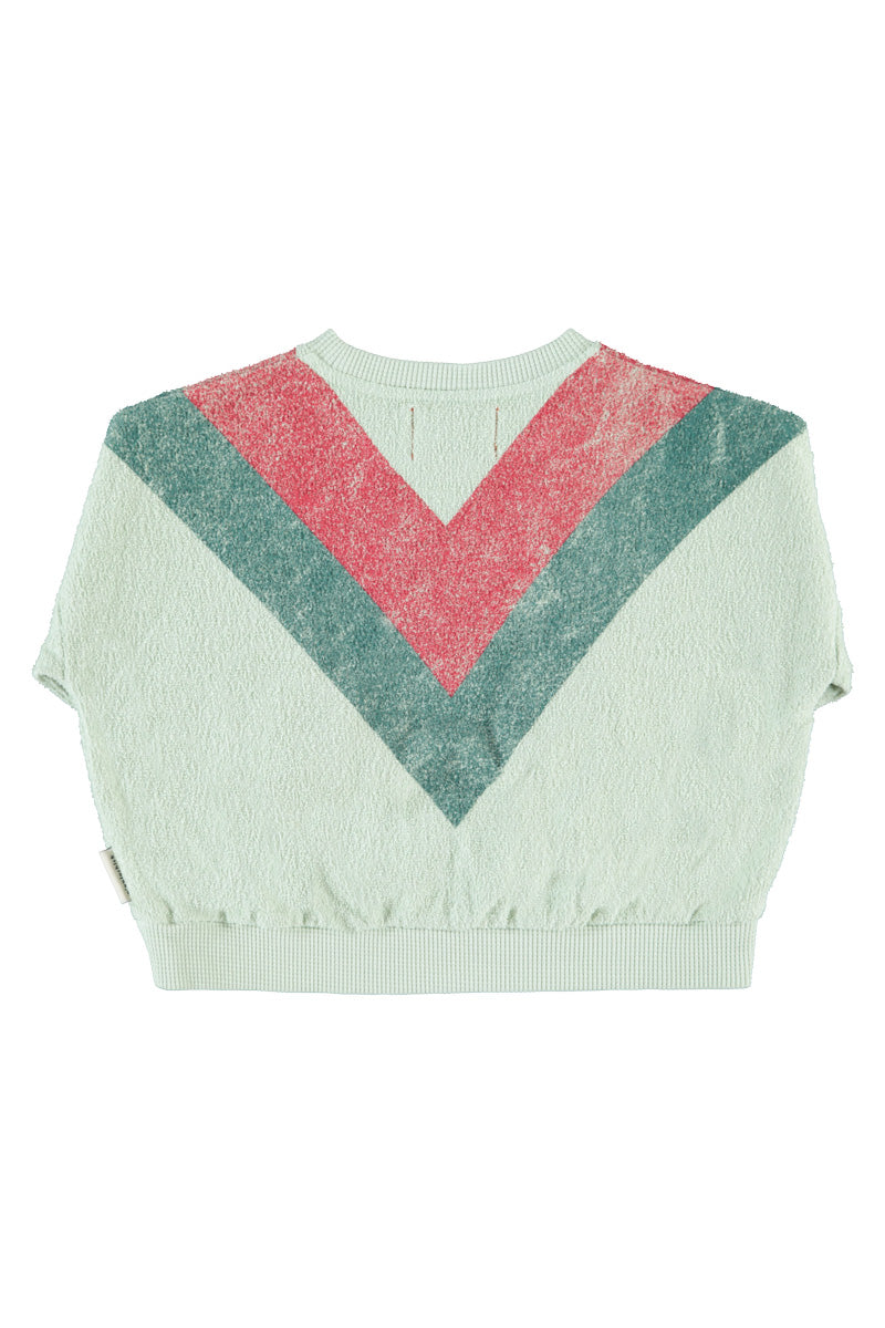 Sweatshirt mint green triangle print