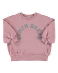 oversized sweatshirt pink "lunch break" print
