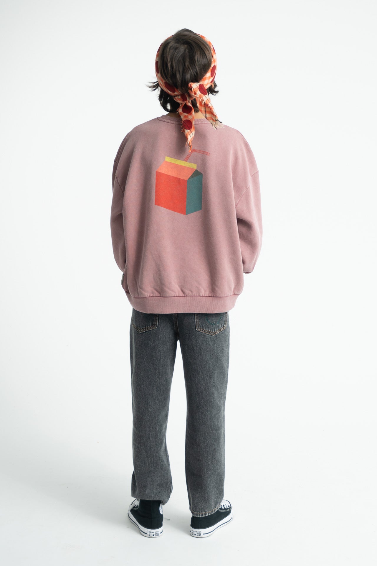 oversized sweatshirt pink "lunch break" print