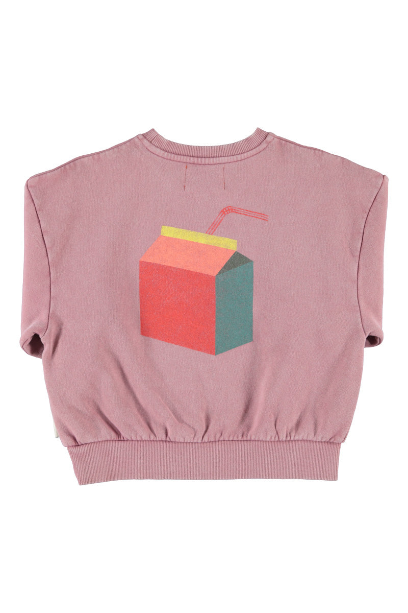 oversized sweatshirt pink "lunch break" print