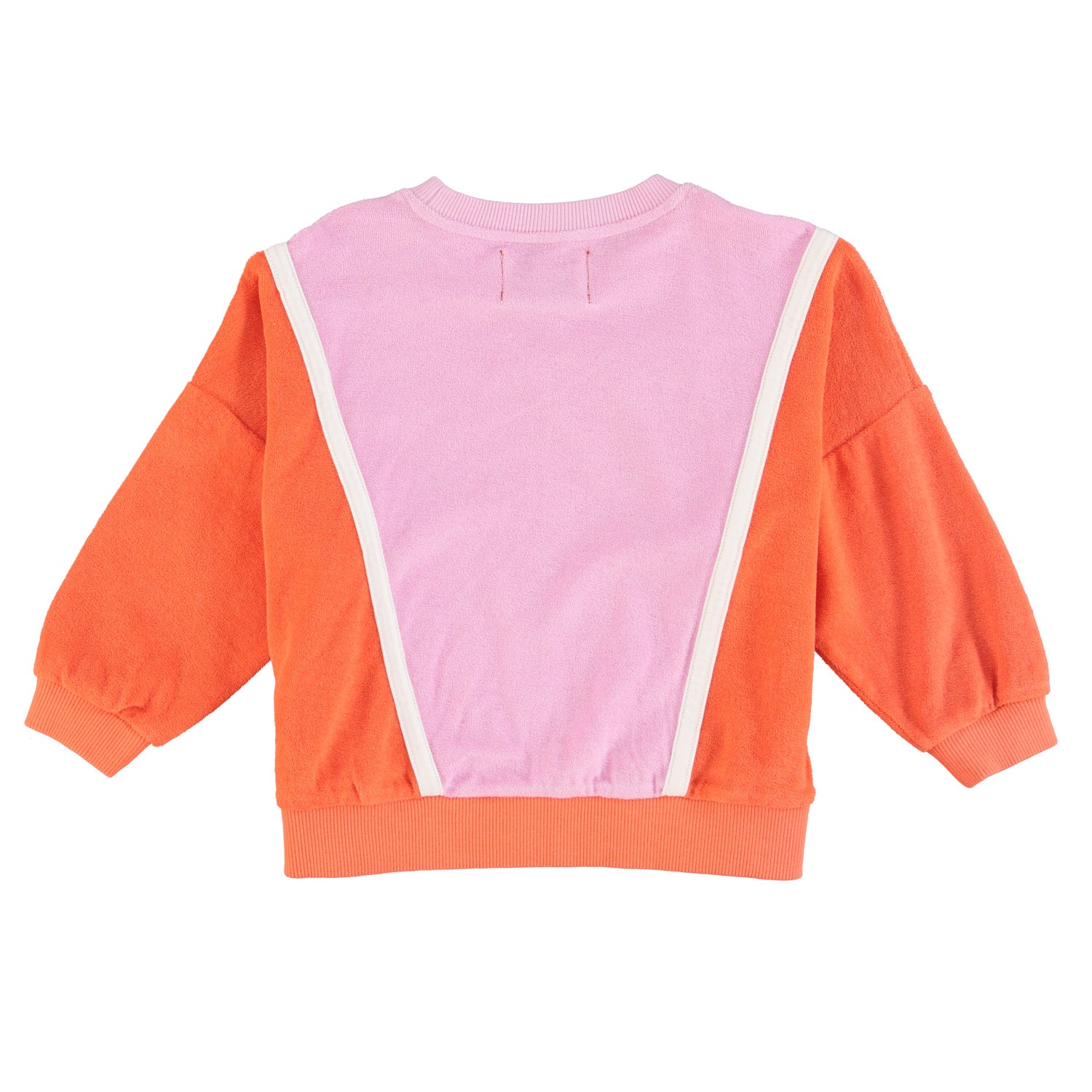 Terry Sweater orange &amp; lavender