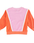 Terry Sweater orange & lavender