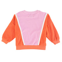 Terry Sweater orange & lavender