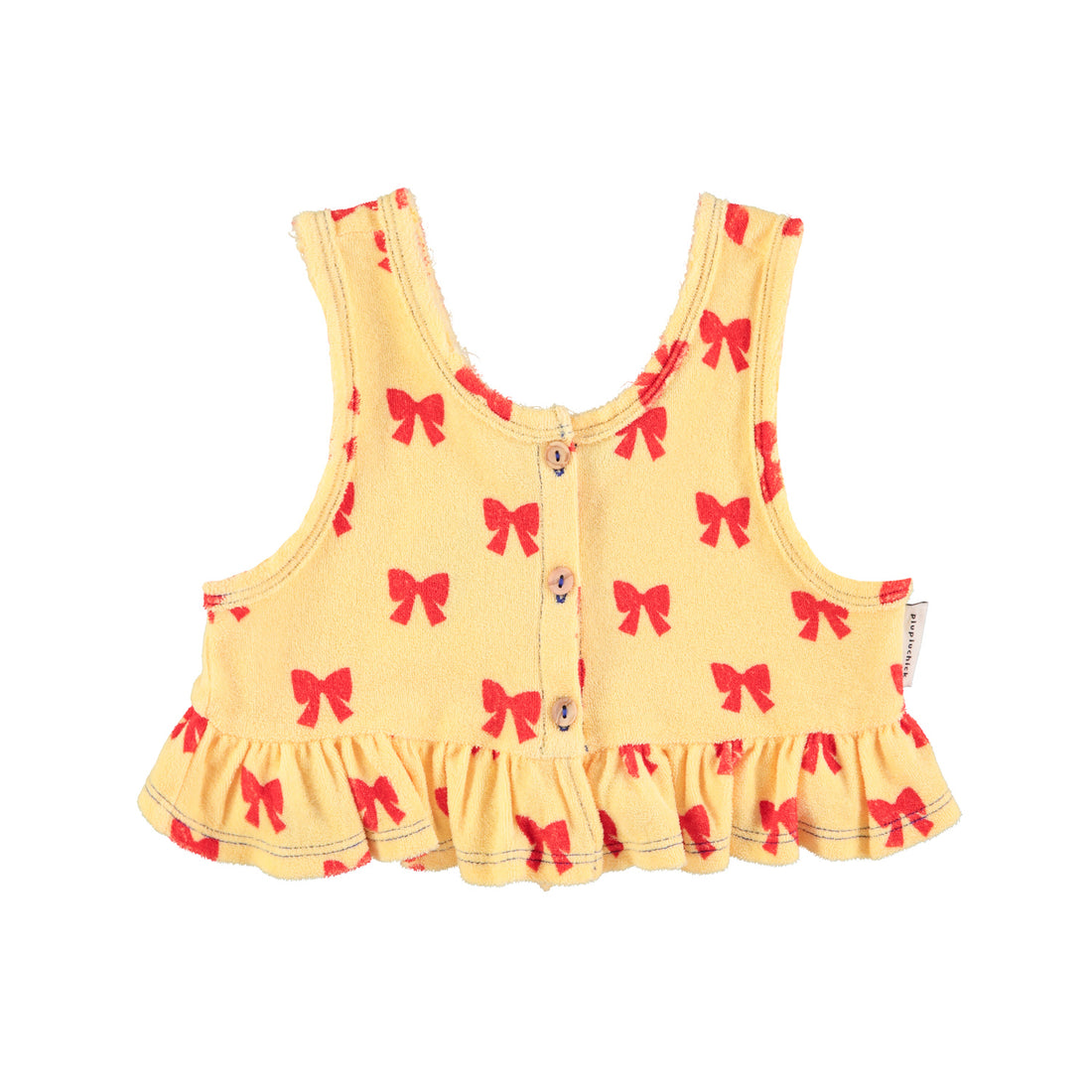 Yellow red bows top