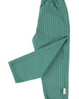 Green striped trousers