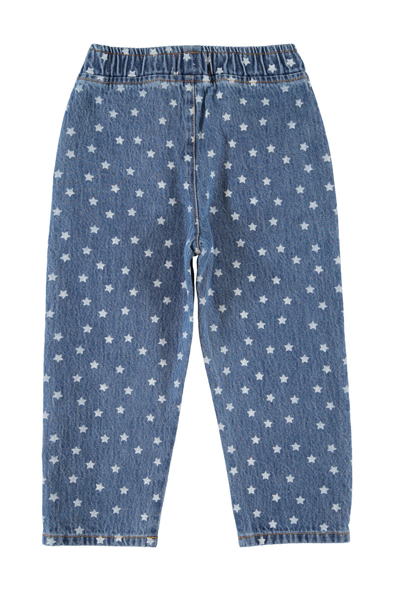 Trousers stars washed navy denim