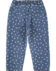 Trousers stars washed navy denim