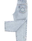 unisex trousers faded light blue denim