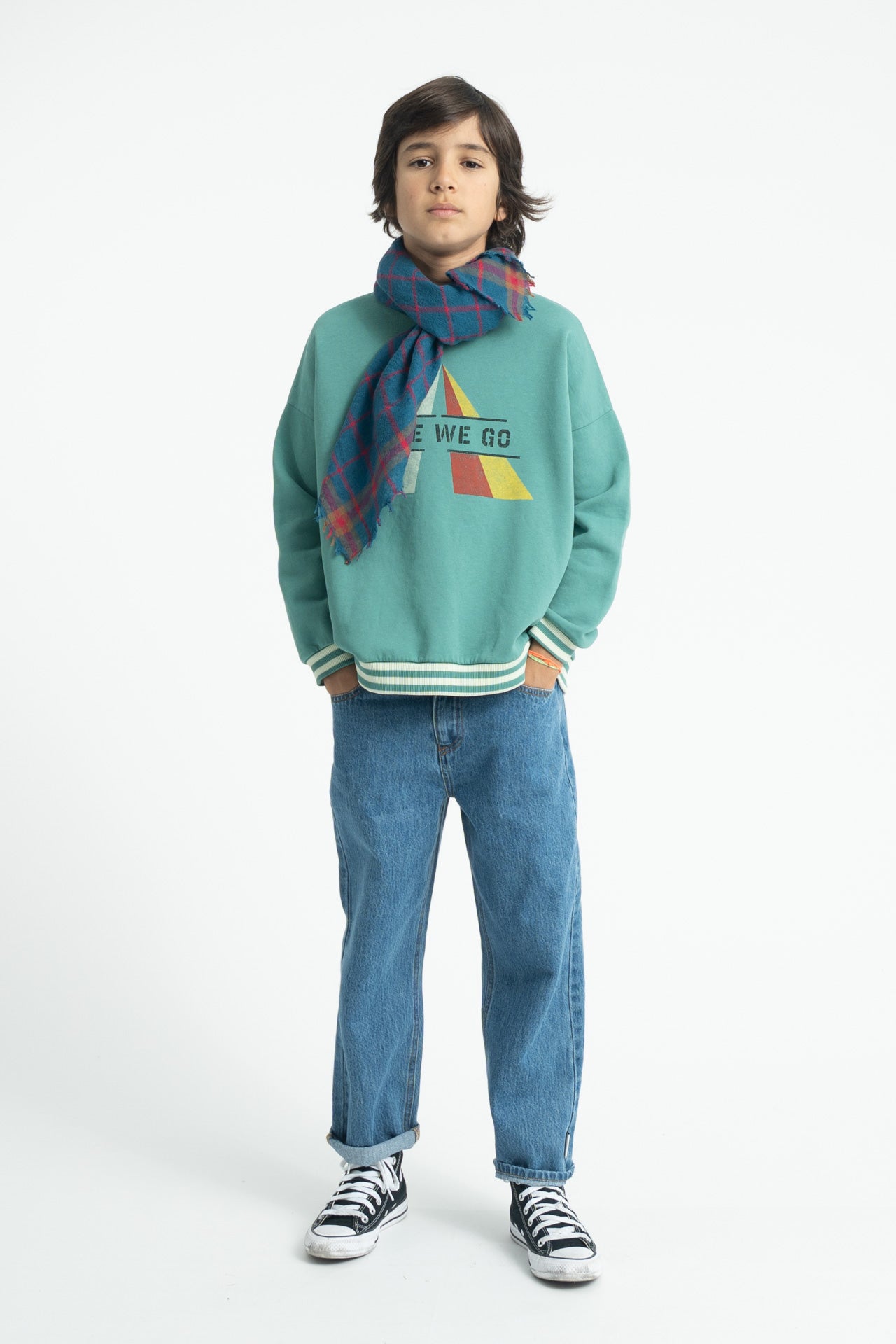 unisex trousers washed navy denim