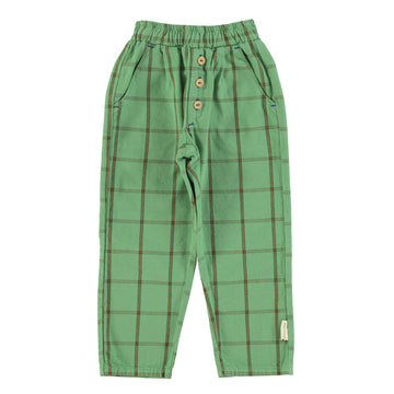 Green checkered trousers