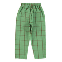 Green checkered trousers