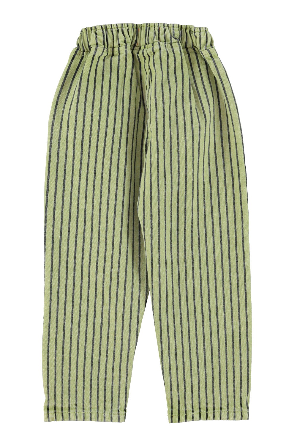 unisex trousers green with indigo stripes