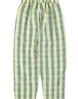 Light yellow checkered unisex trousers