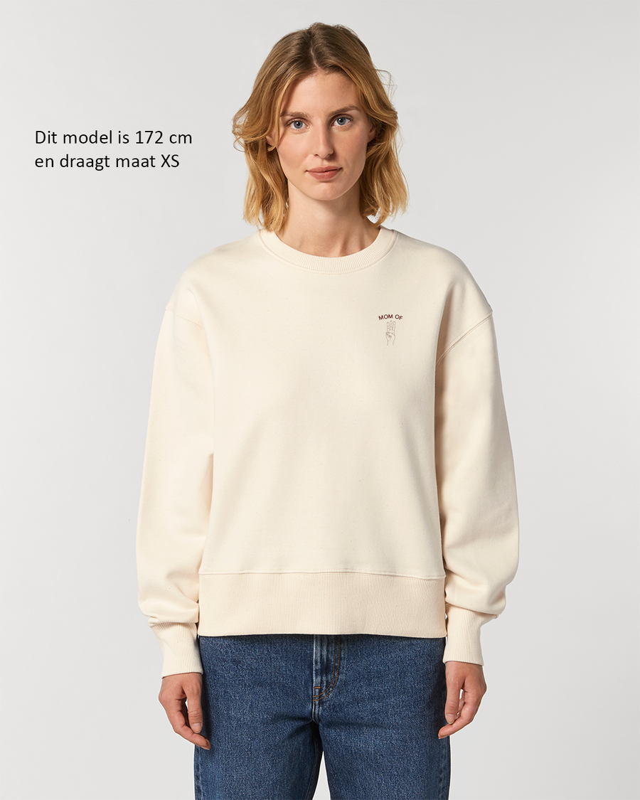'Mom Of' Sweater / tailleert ruim neem een maat kleiner (PRE-ORDER)